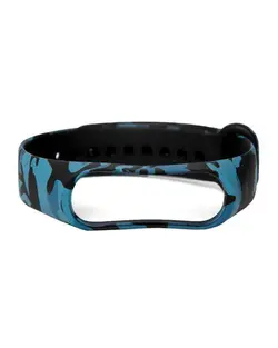 بند سیلیکونی ارتشی آبی مچ بند هوشمند شیائومی مدل Mi Band 2