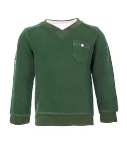 بلوز پسرانه بافت یقه هفت سبز Piano