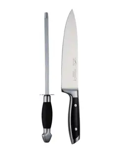 ست چاقو و چاقو تیزکن استیل آشپزخانه وینر مدل W.2G مشکی