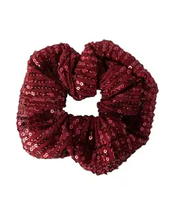 کش مو زنانه پولک دوزی زرشکی دلربا Delroba