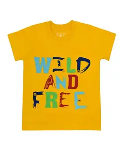 تی شرت پسرانه نخی یقه گرد خردلی سون پون Seven Poon کد B757-1