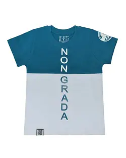 تی شرت پسرانه نخی یقه گرد سبز کله غازی سون پون Seven Poon طرح NON GRADA کد B772