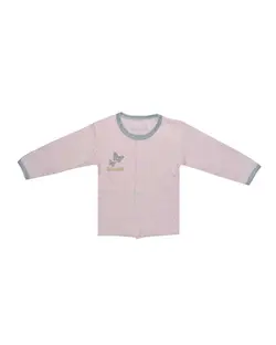 بلوز دخترانه نوزادی نخی صورتی بیبی وان Baby One مدل قلب