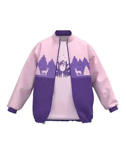 ست تی شرت و سویشرت دو رو بچگانه بنفش صورتی برشاد Bershad مدل M403