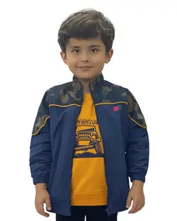 ست بلوز و سویشرت پسرانه آبی نفتی برشاد Bershad مدل P404