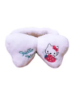 هدبند آرایشی حوله ای طرح Kitty یاسی Girl Headband