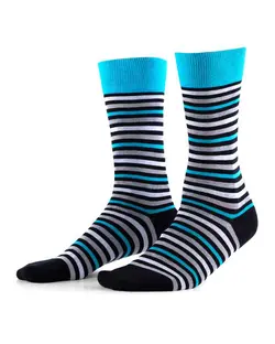 جوراب مردانه ساقدار نخ کتان نارنجی مشکی آبی راه راه جوپا Joopa