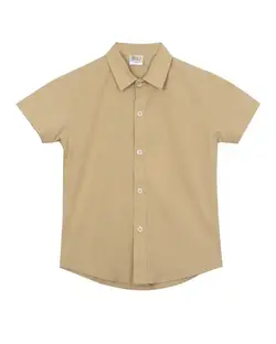 پیراهن پسرانه لینن آستین کوتاه کرم جی بی جو Jibijo کد 6215