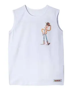 زیرپوش پسرانه نخی آستین حلقه ای سفید پنبینه Panbineh طرح داستان اسباب بازی ها