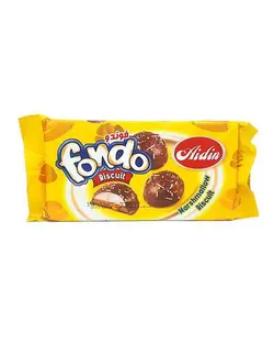 بیسکویت فوندو با مغزی مارشمالو و روکش شکلاتی 135 گرمی آیدین