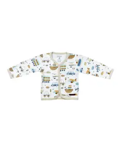 بلوز نوزادی نخی سفید کرم اسپیکو مدل دنیز