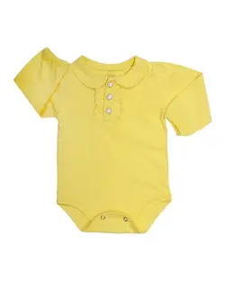 بادی دخترانه نوزادی نخی یقه ب ب چین دار لیمویی آدمک Adamak