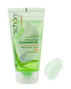ژل شستشوی صورت شون Schon حاوی عصاره آلوئه ورا و چای سبز 150ml