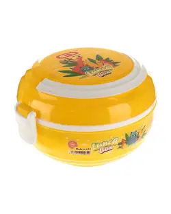 ظرف غذای کودک پلاستیکی دو طبقه به همراه قاشق و چنگال سی بی اس CBS مدل JM5001