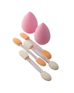 پد آرایشی بیوتی بلندر به همراه براش سایه ابرو صورتی Sweet Queen بسته 6 عددی