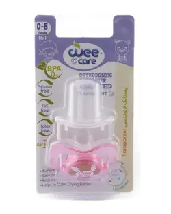 پستانک ارتودنسی شفاف وی کر Wee Care کد P127 سایز 1