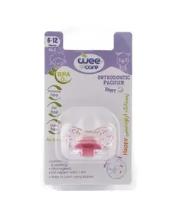 پستانک ارتودنسی شفاف وی کر Wee Care مدل HAPPY P116