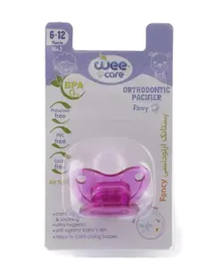پستانک ارتودنسی سیلیکونی وی کر Wee Care مناسب نوزادان 6 تا 12 ماه کد P108