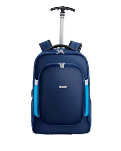 کوله پشتی مسافرتی چرخدار با دسته ترولی سرمه ای آبی نیلپر توریستر Nilper tourister مدل مایان کد NTLB113