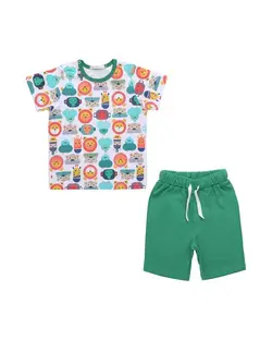 ست تی شرت و شلوارک پسرانه فیورلا Fiorella مدل حیوانات کد 24059