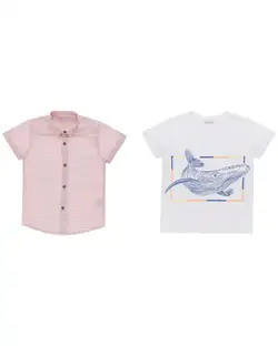 ست پیراهن و تی شرت پسرانه فیورلا Fiorella طرح وال کد 43054