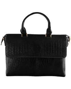 کیف اداری چرم زنانه مشکی چرم بارز Charm Barez کد DZ52.KO