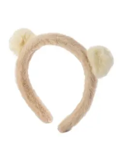 تل مو دخترانه پولیشی گوش دار کرم لیمویی اورجینال Original