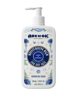 کرم مرطوب کننده قوی پمپی پوست آر یو اوکی Are U OK سری RICH مناسب پوست خشک حاوی عصاره عسل وزن 350 گرم