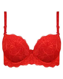 سوتین دکلته فنردار زنانه لنا مدل پوش آپ قرمز کد 4627 ماییلدا