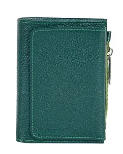 کیف پول چرم مدل DM96.1 سبز چرم بارز Charm Barez