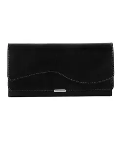 کیف پول چرم زنانه مشکی چرم بارز Charm Barez مدل DM71