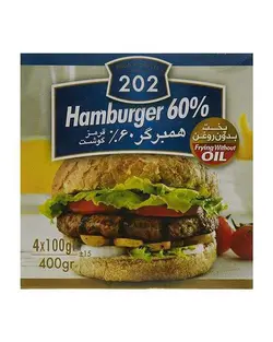 همبرگر 60% گوشت قرمز 400 گرمی 202