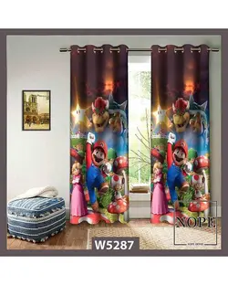 پرده کودک مخمل نوپه هوم Nopehome مدل پانچی طرح قارچ خور کد W5287