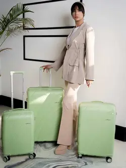 چمدان رزمری مدل Rose Merry RL-324-3S سایز کوچک سبز
