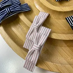 گیره مو تق تقی با روکش پارچه طرح راه راه دوعددی