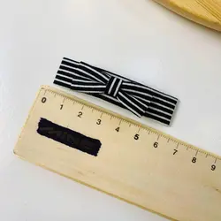 گیره مو تق تقی با روکش پارچه طرح راه راه دوعددی