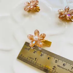 گیره مو انبری کریستالی طرح شکوفه