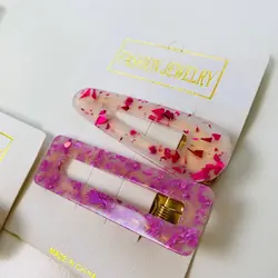 گیره مو انبری رزینی دو عددی