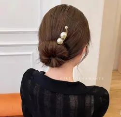 کانزاشی فلزی مرواریدی دو مروارید