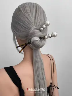 گیره ژاپنی سکه ای مرواریدی