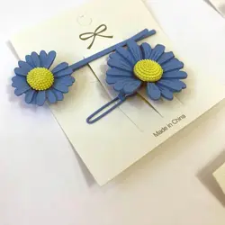 پک دوتایی گیره مو انبری طرح گل بابونه