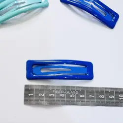 گیره مو تق تقی مستطیل براق هفت سانتی شش عددی