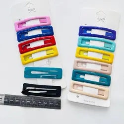 گیره مو تق تقی مستطیل براق هفت سانتی شش عددی