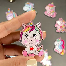 گیره مو انبری کوچک پی وی سی طرح یونیکورن