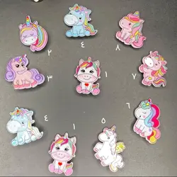 گیره مو انبری کوچک پی وی سی طرح یونیکورن