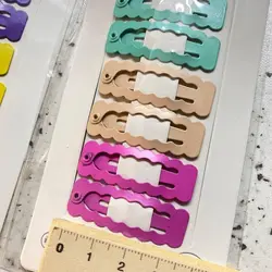 گیره مو تق تقی مستطیلی طرح موج 6عددی