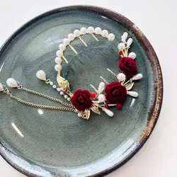 کلیپس گوجه ای گل رز آویز دار زایا