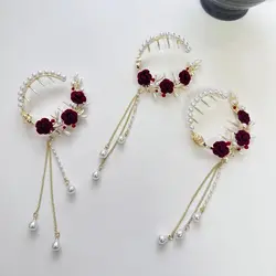 کلیپس گوجه ای گل رز آویز دار زایا