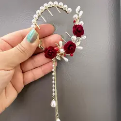 کلیپس گوجه ای گل رز آویز دار زایا