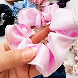 کش مو اسکرانچی ساتن قیطون دوزی